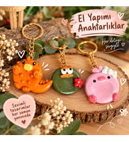 Anahtarlık stres taşı 3 lü