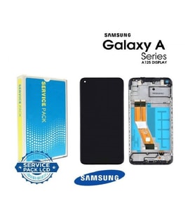 Samsung A125 A12 Lcd Ekran + Dokunmatik Çıtalı %100 Kvk Servis Orjinal