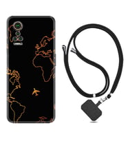 General Mobile GM 21 Pro GM 22 Pro Plus Kılıf Boyun Askılı Silikon Harita ve Uçak 1777