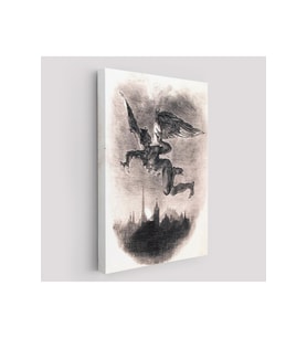 Goethe'nin Faust'undan Mephistopheles'in Gökyüzündeki Önsözü Kanvas Tablo-5301