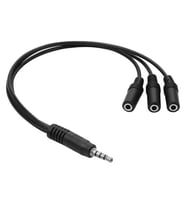 Stereo Erkek 3 Boğum 3 X 3.5 Mm Stereo Dişi 5+1 Kablo 33 Cm