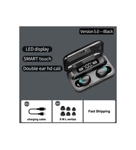 F9-5 Bluetooth 5.0 Kablosuz Kulak İçi Kulaklık 120cm Kırmızı