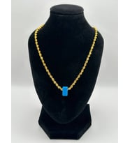 Arnes Jewelry Çelik 22 Ayar Altın Kaplama Burgu Kolye