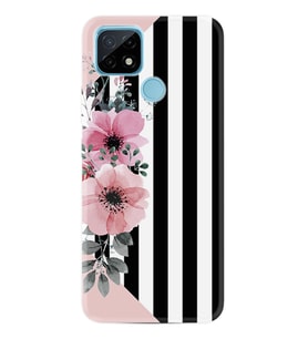 Realme C11 C21 C21Y C25Y C11 2021 Kılıf Desemli Silikon Flowers 4 1390