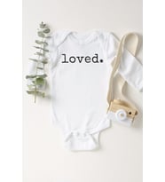 Unisex Bebek Beyaz Loved Uzun Kollu Çıtçıtlı Body