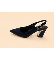 Trendyshose HBZ 07110 7 cm Kalın Metal Detay Topuk Garantili Ayakkabı
