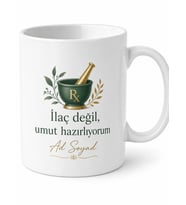 Eczacılık Öğrencisi İçin Kişiye Özel İsimli Baskılı Kupa Bardak Fakülte Hediyesi