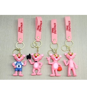 Pembe Panter Silikon Anahtarlık Alk4271