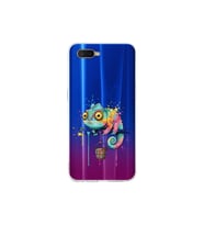 Oppo RX 17 Pro ile Uyumlu Splash Bukalemun Tasarımlı Şeffaf Silikon Kılıf