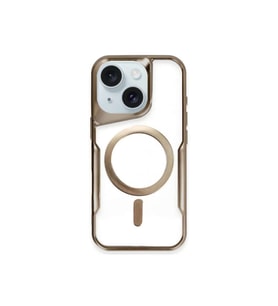 iPhone 14 Kılıf Boyi Magsafe Silikon Kapak - Kahverengi