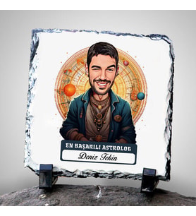 Kişiye Özel Hediye Karikatürlü En Başarılı Erkek Astrolog Dekoratif Taş