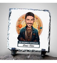 Kişiye Özel Hediye Karikatürlü En Başarılı Erkek Astrolog Dekoratif Taş