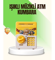 Sarı Elektronik Şifreli ATM Görünümlü Çocuk Kumbarası