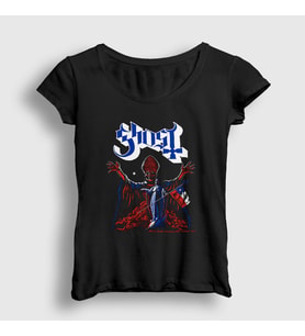 Presmono Kadın Siyah Chile Ghost T-Shirt 51702tt