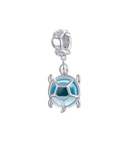 Mavi Su Kaplumbağası Charm  925 Ayar Gümüş