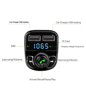Carx8 Bluetooth Araç Kiti Fm Transmitter