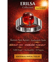 Sertifikalı Kırmızı Aura Kuvars Yüzük Doğal Taş Ayarlanabilir El Yapımı Enerji Taşı (Çok Renkli)