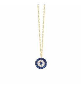Nazar Boncuk Altın Kolye Sosyete 14K Gold 1,0 cm