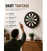 17 İnç Dart Tahtası Sağlam Ahşap Gövde Ve Uzun Ömürlü Kullanım