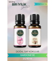 Gül + Hanımeli ( Oda Kokusu Aroma Terapi Buhurdanlık / Difüzör Yağı ) Set 2 Adet x 10 ML