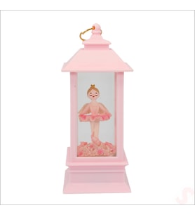 Uçuşan Simli,12,5cm x 5cm Led Işıklı Balerin Fener Küre - B (STD)