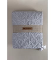Koza Home Stella Lacivert Çift Kişilik Baklava Desenli Yatak Örtüsü 230x250 2 Yastık 50x70 5030