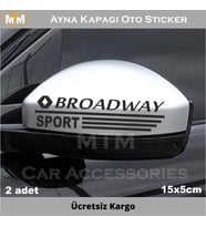 Renault Broadway Ayna Kapağı Oto Sticker (2 Adet)