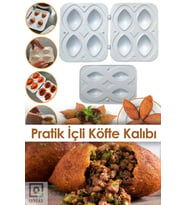 QNİAY Pratik 4 Lü Bölme İçli Köfte Yapma Aparatı