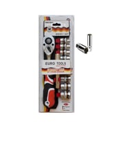Euro Tools 11+1 Parça Cırcırlı Lokma Takımı 1/2 (Çok Renkli)