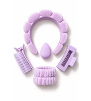 Abadok Dest Bubble Yumuşak Cilt Bakımı Spa Yüz Yıkama Makyaj Kadife Işıltılı Taç Bileklik Mandal Toka Kahkül Bigudi Beauty Blender Makyaj Süngeri