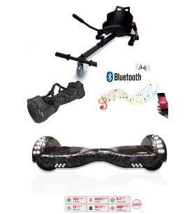 Citymate Elektrikli Kaykay Akıllı Denge Hoverboard + HoverKart + Çanta FULL LEDLİ EXTREM PAKET D27
