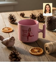 Kişiye Özel Karikatürlü Cute But Taurus Boğa Burcu T Pastel Kupa Doğum Günü Hediyesi