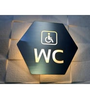Honeycomb Serisi Işıklı Engelli WC Yönlendirme Tabelası