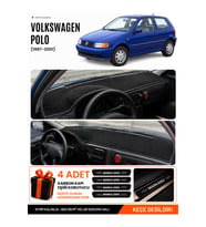 VOLKSWAGEN POLO CLASSİC (1997-2001) Uyumlu Torpido Örtüsü Torpido Kılıfı - Siyah