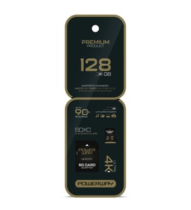 Powerway Premium 128 GB 90MB/S Ultra Hızlı 4K Destekli SDXC Hafıza Kartı