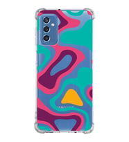 Samsung Galaxy M52  Köşe Korumalı Antişok Kapak Renkli Desen Tasarımlı Şeffaf Silikon Kılıf