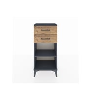 Arges Komodin Tek Raflı 2 Çekmeceli 44x30x96 Antrasit-Çam