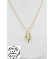 STİL İNCİSİ/XUPING JEWELRY YAPRAK MODEL ZİRKON TAŞLI BÜYÜK KOLYE (Altın Rengi)