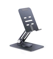 Cosmostech Telefon ve Tablet Tutucu 360° Hareketli Dönen, Katlanabilir Metal Alüminyum Masaüstü Stand