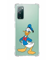 Samsung Galaxy S20 Fe  Köşe Korumalı Antişok Kapak Donald Duck Tasarımlı Şeffaf  Kılıf