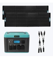 ANTFEA H1600 Pro + 2Ad 300W Taşınabilir Paneli + Güneş Paneli Paralelleme Kablosu 1.6 kW/1 kWh/600 W