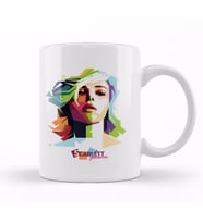 Geometric Celebrity Scarlett Johansson Kupa Bardak Porselen