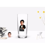 BK Gift Kişiye Özel Renkli Baskılı Godfather Baba Karikatürlü Rakı Bardağı-4 (Beyaz)