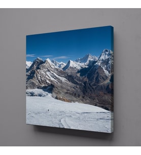 DAĞLAR VE KAR KANVAS TABLO 100x100cm (Karışık)