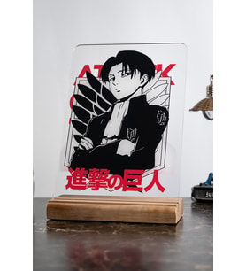 Captain Levi Ackerman Ev Attack On Titan Severlere Masa Dekoratif Ahşap Obje