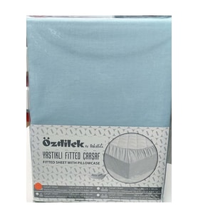 Özdilek Colourist Fitted Lastikli Tek Kişilik Çarşaf Seti (100x200)-Aqua (Mavi)
