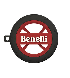 Benelli Logolu Özel Tasarım Lastik Detaylı Motosiklet Anahtarlığı