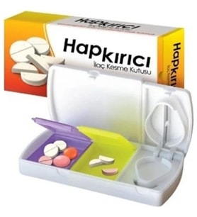 Hapix İlaç Kesme Kutusu Pratik Kullanım İçin Tasarlanmış 10 cm Yükseklik 10 cm Derinlik