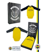 Fenerbahçe Orijinal Lisanslı Sonsuza Kadar Bebek Body Zıbın Hediyelik Kutulu (Sarı)