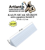 Kalın Sıcak Silikon Mum 30 Adet 1 Paket Mum Çubuk Silikon Kalın Silikon Tabanca Yedeği Kalın 1 Paket (Şeffaf)